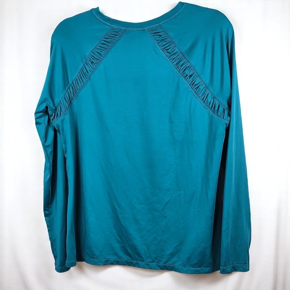 Reel Legends Women's Medium Reel-Tec Teal Long Sleeve Shirt Moisture Wicking - Picture 2 of 7